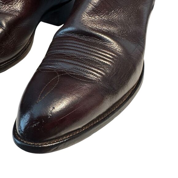 Paul Wheeler Boot Co Cowboy Boots Men’s 13E/EE Vintage Custom Dark Brown HOU TX main image 11